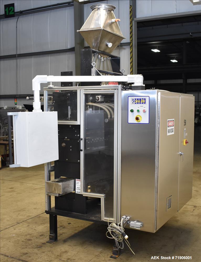 Used Ropak Model Stikpak, 5 Lane Vertical Stickpack Form Fill Seal Machine.