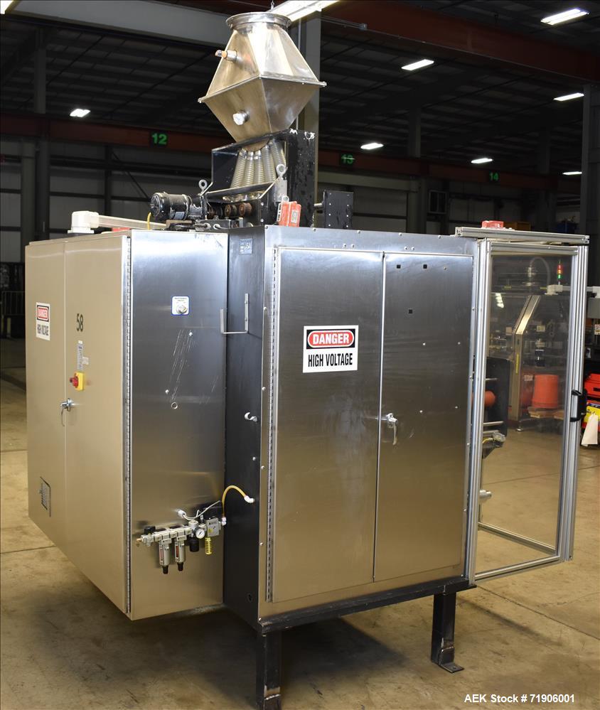 Used Ropak Model Stikpak, 5 Lane Vertical Stickpack Form Fill Seal Machine.