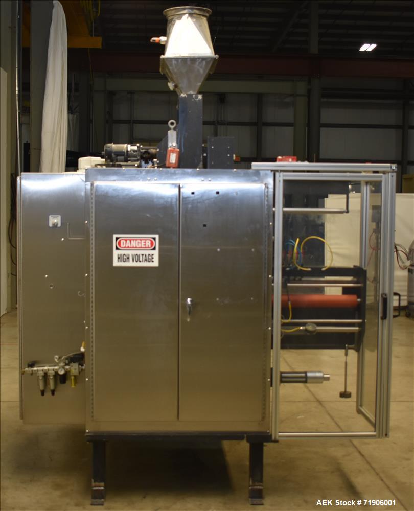 Used Ropak Model Stikpak, 5 Lane Vertical Stickpack Form Fill Seal Machine.