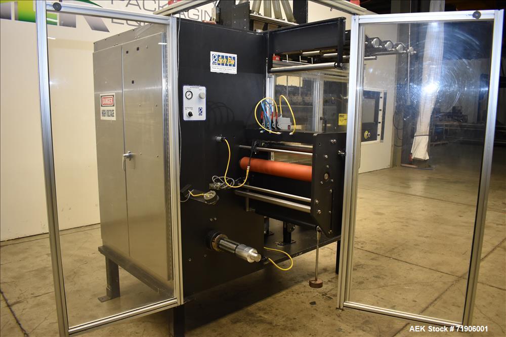 Used- Ropak Model Stikpak, 5 Lane Vertical Stickpack Form Fill Seal Machine.