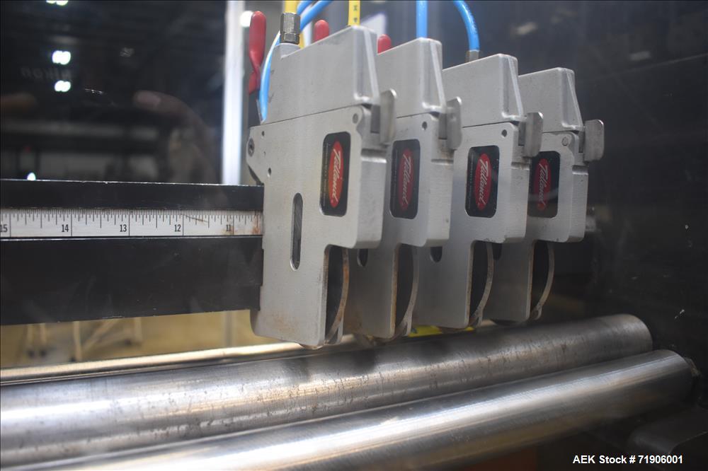 Used Ropak Model Stikpak, 5 Lane Vertical Stickpack Form Fill Seal Machine.