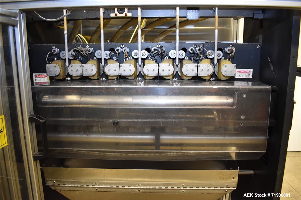 Used Ropak Model Stikpak, 5 Lane Vertical Stickpack Form Fill Seal Machine.
