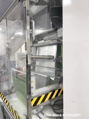Used Sanko Model FC-1000 Stick Pack Vertical Form Fill Seal machine with Volumetric Feeder. Capable of speeds from 20 - 100 Cycles per minute per lane. Currently set up with 11 lanes on 23mm stick pa...