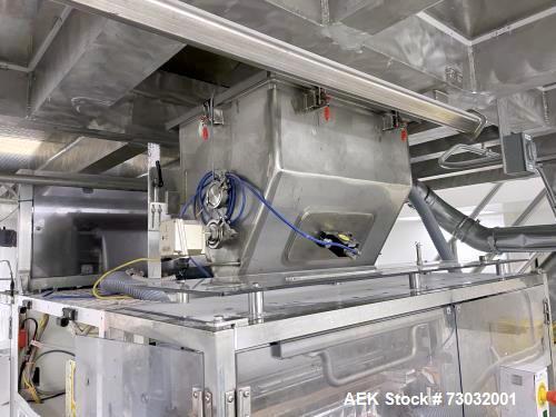 Used Sanko Model FC-1000 Stick Pack Vertical Form Fill Seal machine with Volumetric Feeder. Capable of speeds from 20 - 100 Cycles per minute per lane. Currently set up with 11 lanes on 23mm stick pa...