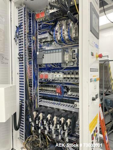 Used Sanko Model FC-1000 Stick Pack Vertical Form Fill Seal machine with Volumetric Feeder. Capable of speeds from 20 - 100 Cycles per minute per lane. Currently set up with 11 lanes on 23mm stick pa...
