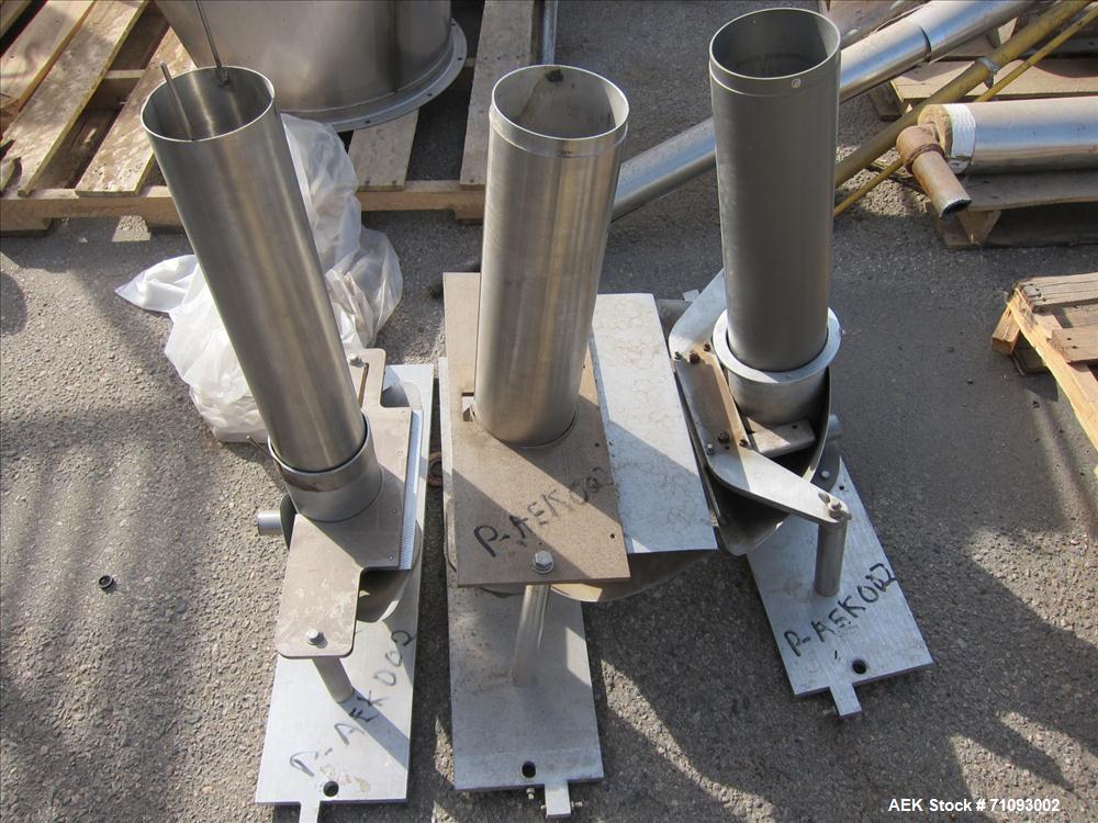 Used Transwrap Model S-750 Vertical Form Fill and Seal Machine. Includes top-mounted volumetric feeder. Has a 24" web width, a 4-1/2" (diameter) tube. Includes (3) forming tubes. (OAD: 61"L X 55"W X ...