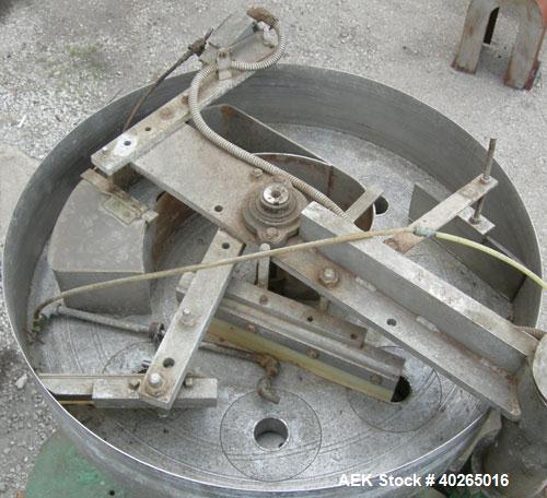 Used Triangle Package Machinery Single Tube Volumetric Vertical Form Fill and Seal Machine, model L5C. Capable of speeds up to 60 bpm. Bag size range: width 3" to 9", length 3" to 14". Has 10" wide s...