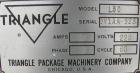 Used Triangle Package Machinery Single Tube Volumetric Vertical Form Fill and Seal Machine, model L5C. Capable of speeds up to 60 bpm. Bag size range: width 3
