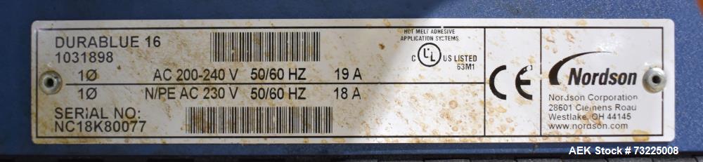 Nordson Hot Melt Glue System, Model Durablue 16