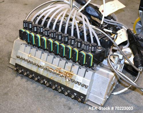 Used Nordson Hot Melt Glue & Adhesive Melting System, Model EX20-1xPS01-1xPE20-1. Melt rates from 3 - 2500 KG/Hr or 7 - 5512 lbs/hr). Operating temperature: 20 - 300 degrees celcius or 68 to 572 degr...