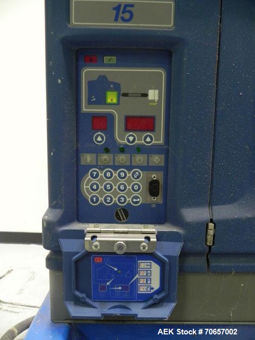 Used Nordson Model ProBlue 15 Hot Melt Glue System. Has Nodson model EPC 30 Eclipse series pattern controller. Has LogiComm glue gun driver. Mounted on stand alone frame with casters. Includes glue h...