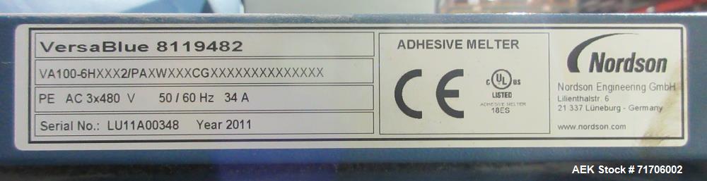 Used Nordson VersaBlue VA Adhesive Melter