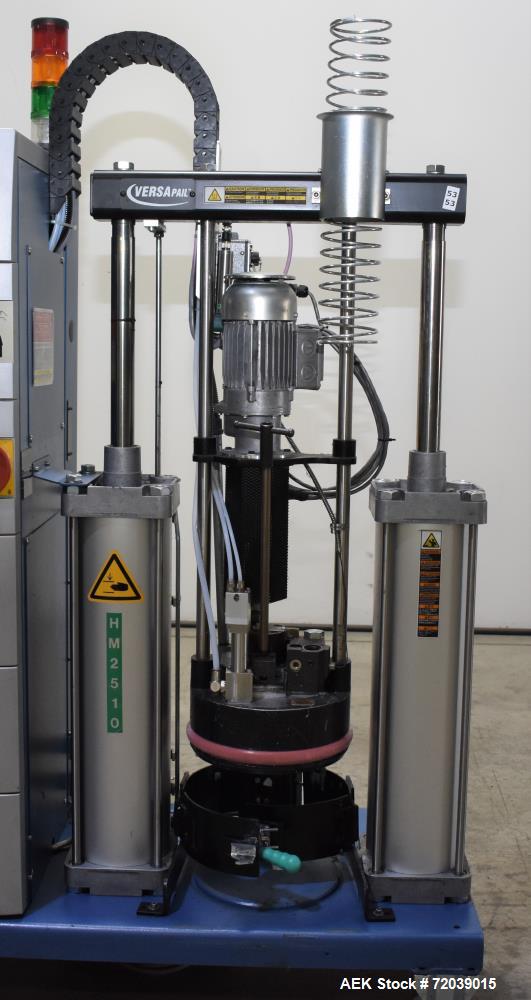 Used Nordson VersaPail Bulk Pail Melter. Model VP020-UN3E4LN/XPAPAWXXCXXXXXXX. 20 Liter or 5 gallon pail capacity, approximate 11.3" diameter. SN0186 Pump rated 8.9 kg/hr (19.6 lbs). Maximum operatin...