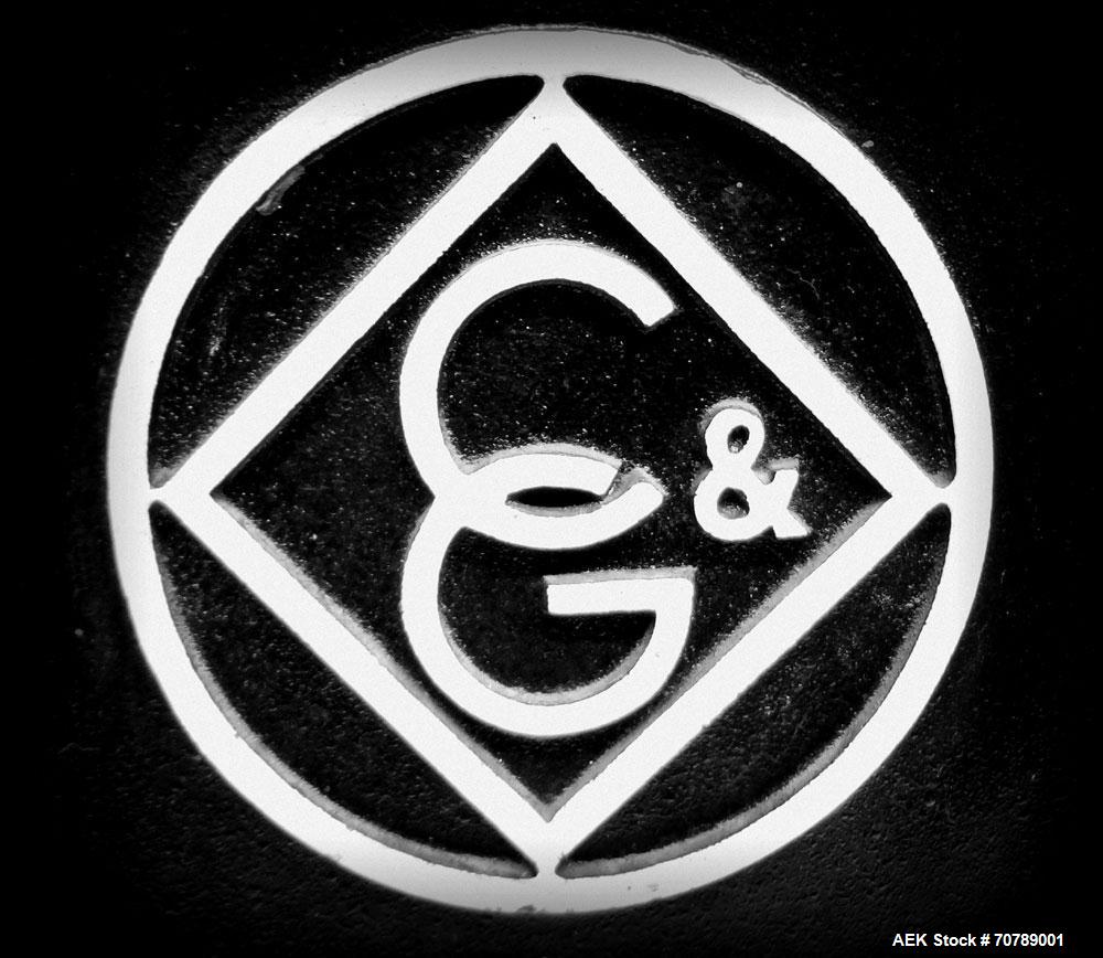 Used Cavagnino & Gatti front back and neck glue labeler. Capable of speeds from 3000 to 8000 bottles per hour. Gluer and Labeler, Series CG84, Model CG84C2/R/7SF C4441, Yr. 1987