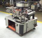 Used Cavagnino & Gatti front back and neck glue labeler. Capable of speeds from 3000 to 8000 bottles per hour. Gluer and Labeler, Series CG84, Model CG84C2/R/7SF C4441, Yr. 1987