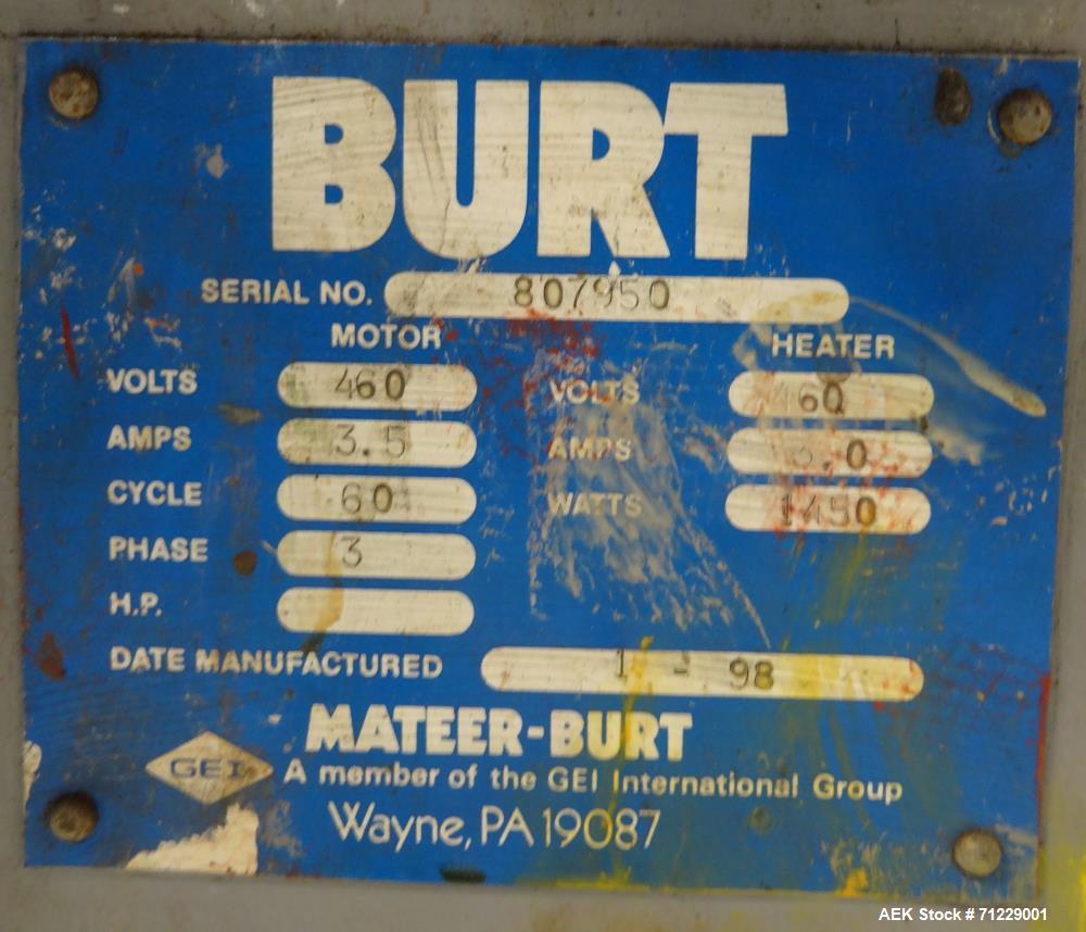 Used Mateer-Burt (GEI) Model 704SB MK V-LH Horizontal Roll-Through Labeler