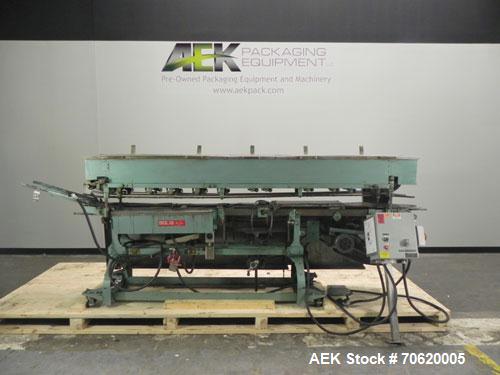 Used Mateer Burt 704 Automatic Roll Through Hot Glue Wraparound Labeler 