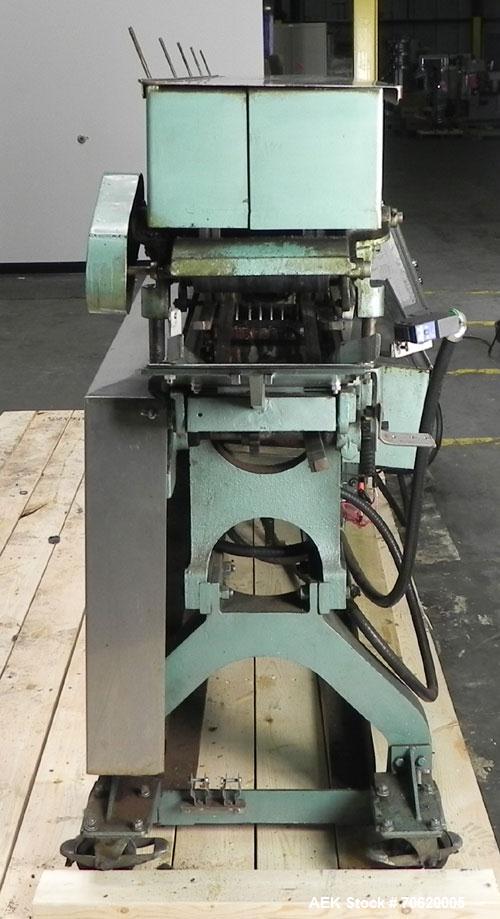 Used Mateer Burt 704 Automatic Roll Through Hot Glue Wraparound Labeler 