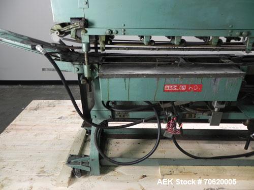 Used Mateer Burt 704 Automatic Roll Through Hot Glue Wraparound Labeler 