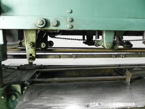 Used Mateer Burt 704 Automatic Roll Through Hot Glue Wraparound Labeler 