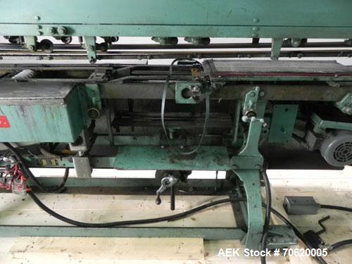 Used Mateer Burt 704 Automatic Roll Through Hot Glue Wraparound Labeler 