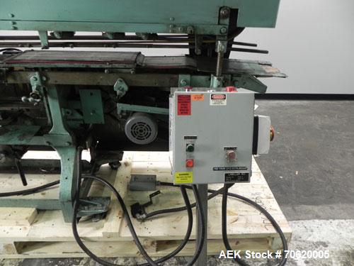 Used Mateer Burt 704 Automatic Roll Through Hot Glue Wraparound Labeler 