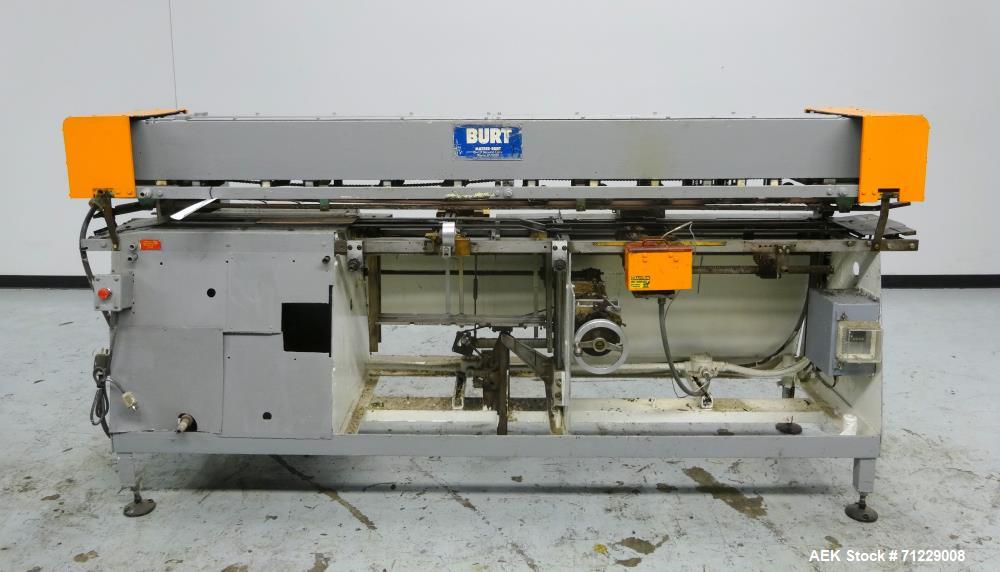 Used Mateer-Burt Model AU-611-B Horizontal Roll Through Wraparound Glue Labeler