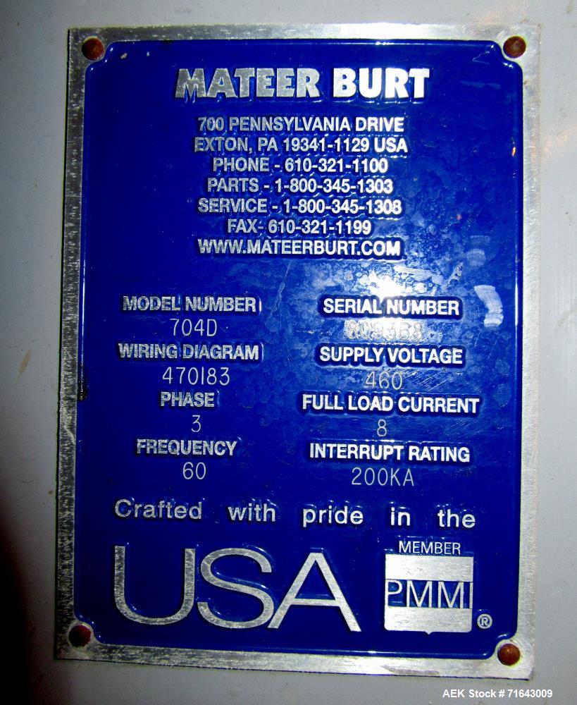 Used Mateer-Burt (GEI) Model 704D Horizontal Roll-Through Labeler