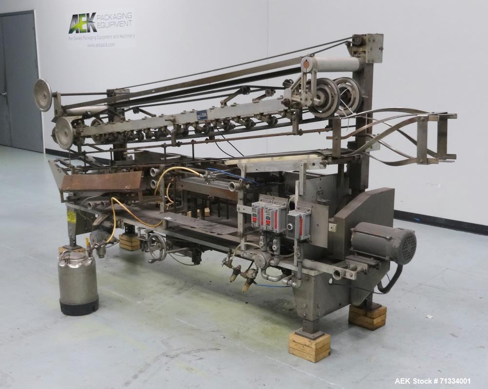 Used New Way Packaging Model AP Horizontal Roll Through Labeler
