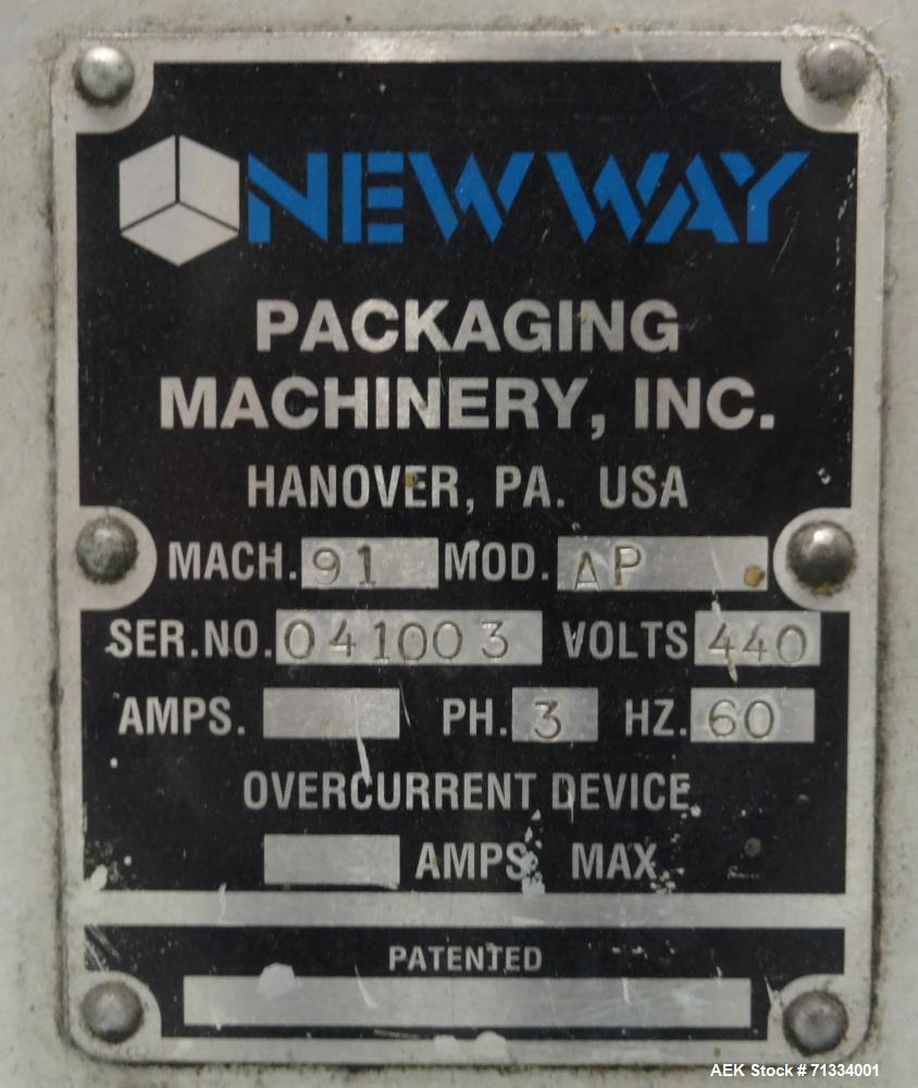Used New Way Packaging Model AP Horizontal Roll Through Labeler