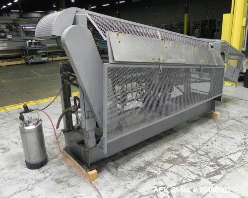 Used NewWay Model EPB Roll Through Glue Wraparound Labeler. Capable of speeds up to 500 cpm. The EP is designed to handle cans with or without ears. Will label metal cans, jars, plastic bottles or co...