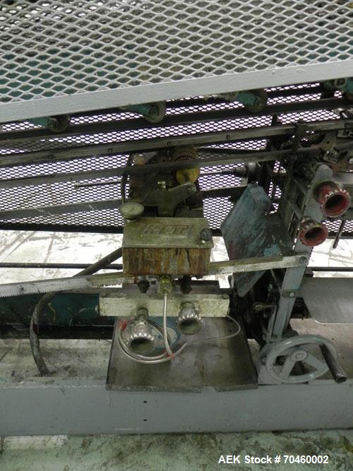 Used NewWay Model EPB Roll Through Glue Wraparound Labeler. Capable of speeds up to 500 cpm. The EP is designed to handle cans with or without ears. Will label metal cans, jars, plastic bottles or co...
