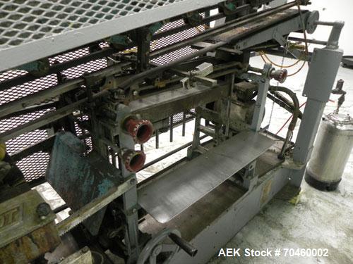 Used NewWay Model EPB Roll Through Glue Wraparound Labeler. Capable of speeds up to 500 cpm. The EP is designed to handle cans with or without ears. Will label metal cans, jars, plastic bottles or co...