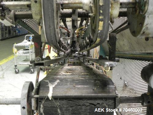 Used NewWay Model EPB Roll Through Glue Wraparound Labeler. Capable of speeds up to 500 cpm. The EP is designed to handle cans with or without ears. Will label metal cans, jars, plastic bottles or co...