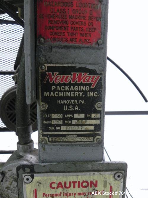 Used- NewWay Model EPB Roll Through Glue Wraparound Labeler