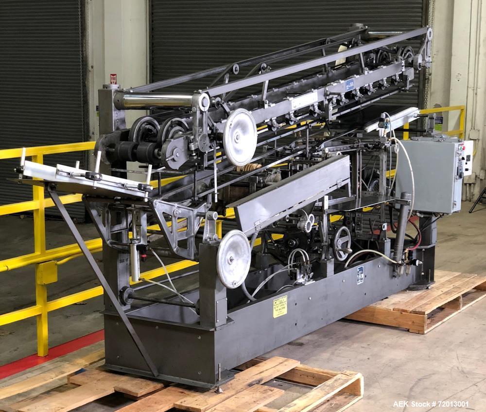 Used New Way E7 Full Wrap Can Glue Labeler