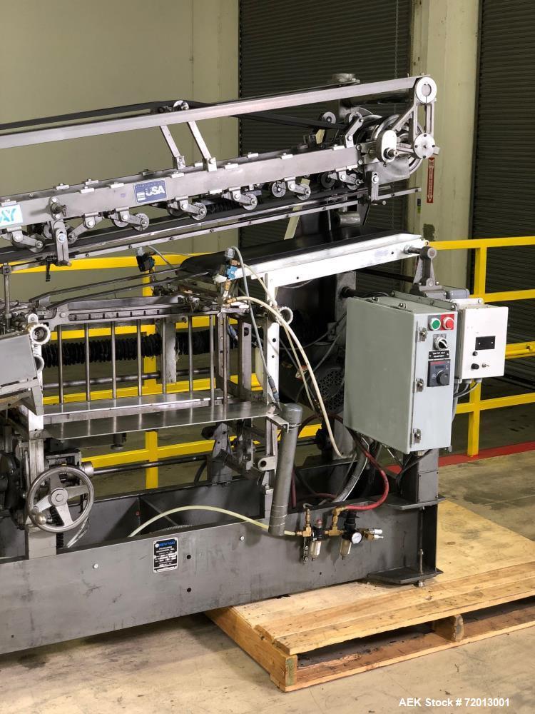 Used New Way E7 Full Wrap Can Glue Labeler