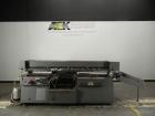 Used Mateer Burt 704 Automatic Roll Through Hot Glue Wraparound Labeler. Capable of speeds up to 600 labels per minute depending on materials and application. Can size range: 1-3/4