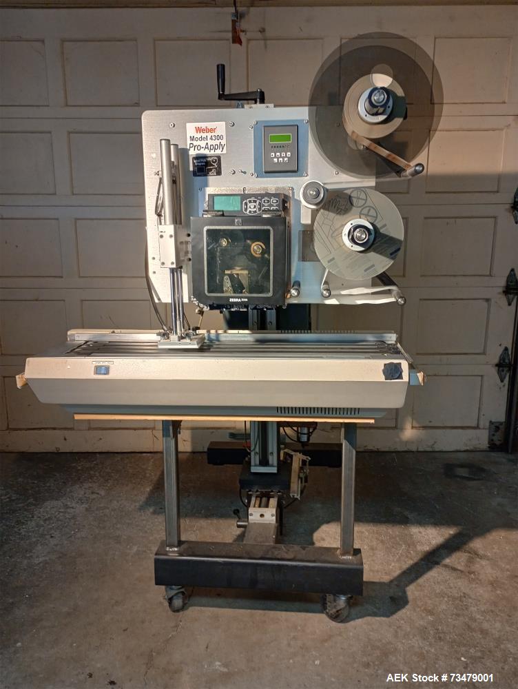 Used Weber 4300 “Pro-Apply” Print & Apply Labeler – Zebra Engine, 600 DPI, 6"x6", 2022 Build