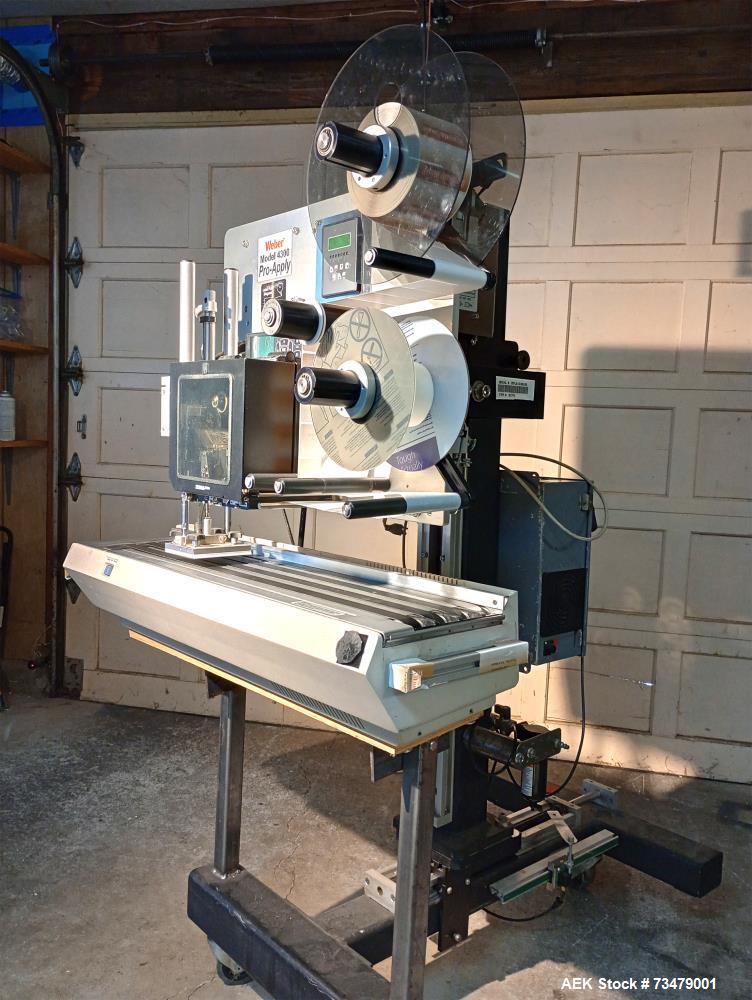 Used Weber 4300 “Pro-Apply” Print & Apply Labeler – Zebra Engine, 600 DPI, 6"x6", 2022 Build