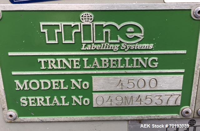 Used- Trine Roll-Fed Wrap Around Hot Glue Labeler. Model 4500