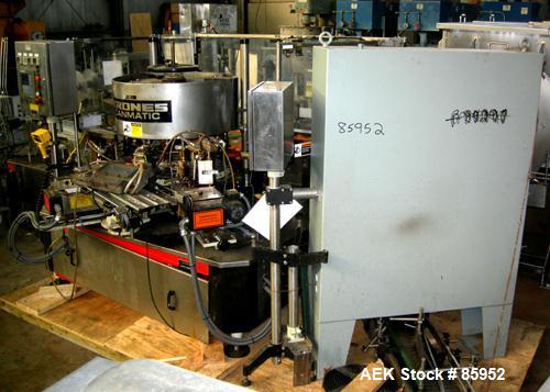Used Krones Canmatic Rotary Hot Glue Wraparound Labeler. 18 hd Capable of running up to 600 cpm. Container size range: 50-110mm diameter, 50-250mm or 150-350mm height. 18 head unit set on 126mm pitch...