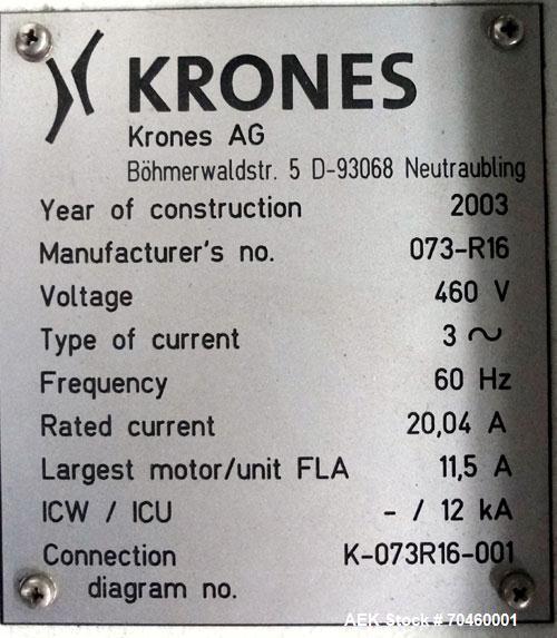 Used Krones Model Canmatic Wraparound Hot Melt Glue Labeler