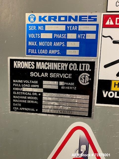 Used Krones Model Canmatic Rotary Labeling Machine