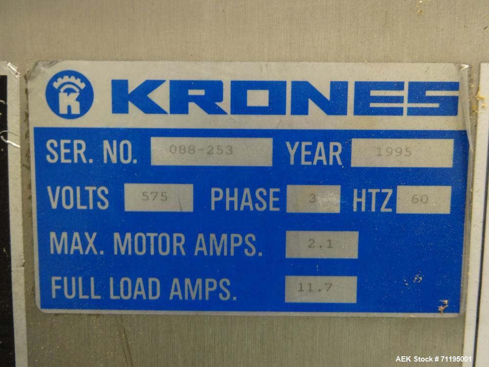 Used Krones Model Rondella Wraparound Hot Glue Labeler