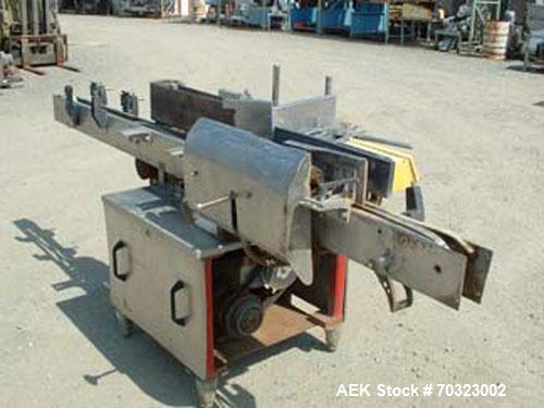 Used Used: Krones Rotina labeler. Previously used to run from 2" diameter up to 6"+ (gallon) bottles. Manufacturer rates for labeling speeds up to 100 containers per minute. Left to right product mov...