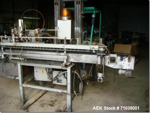 Used Langguth Model E40 Hot Melt Wrap Labeler