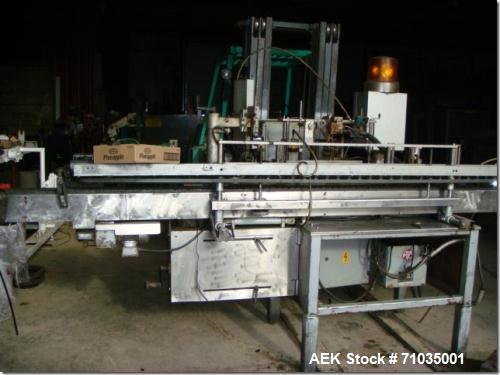 Used Langguth Model E40 Hot Melt Wrap Labeler