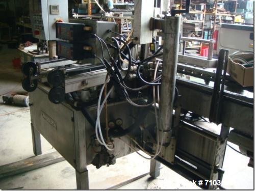 Used Langguth Model E40 Hot Melt Wrap Labeler