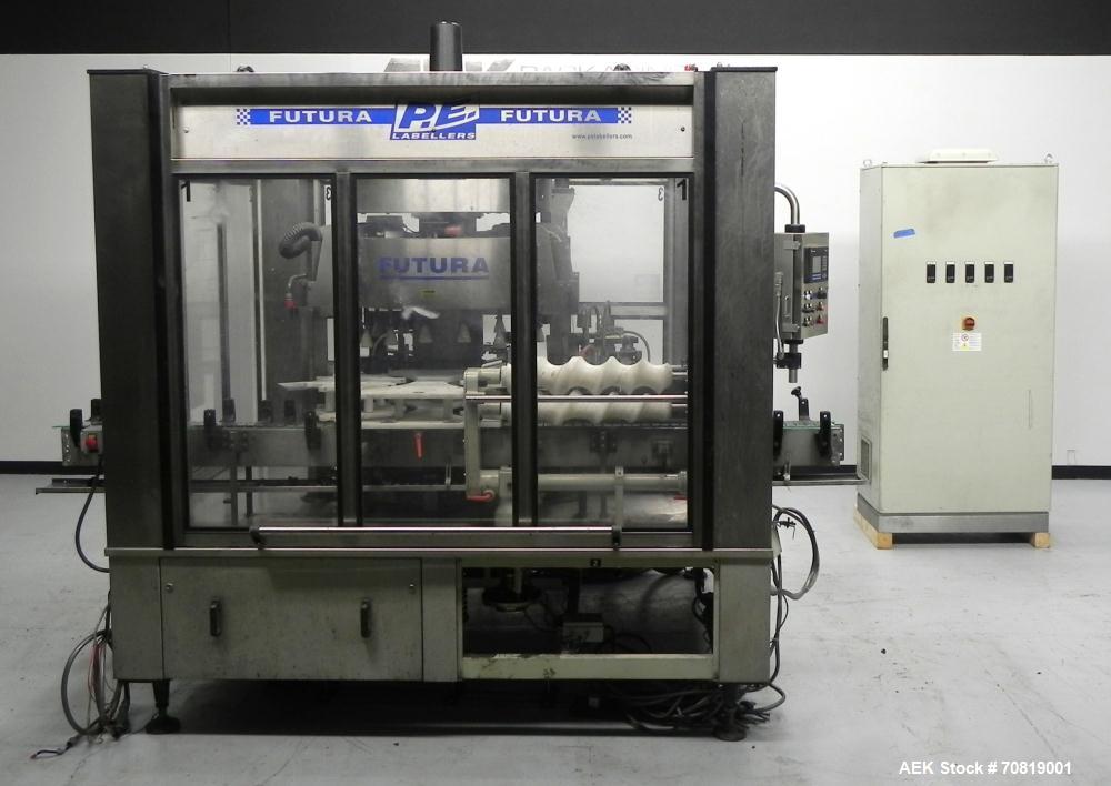 Used- PE Model Futura "S" Rotary Hot Melt Wraparound Labeler